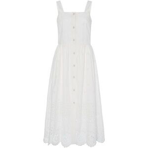 Sea New York White Eyelet Midi Dress Size 2